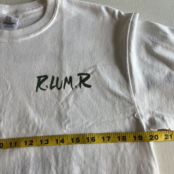 R.LUM.R Friends & Family Graphic Tee Adult M White Forest Green Kanji Streetwear - Picture 7 of 9